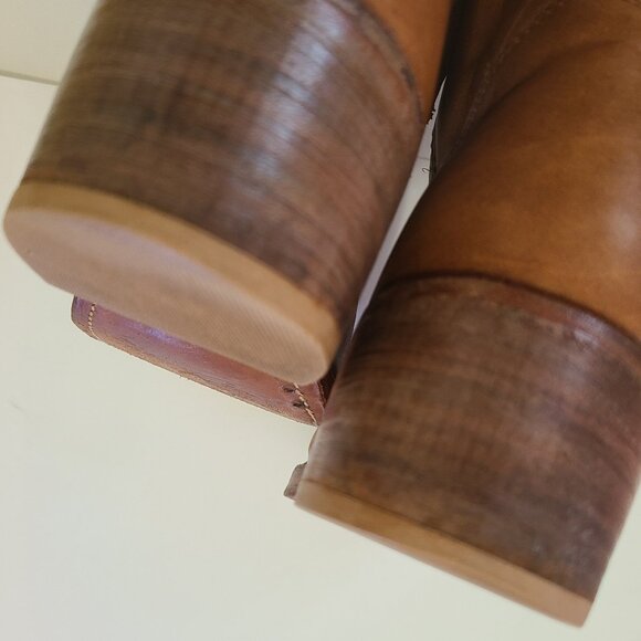 Vintage Mens 13 D Frye Black Label All Leather Square Toe 2563 Campus Boots 70s - Picture 9 of 16